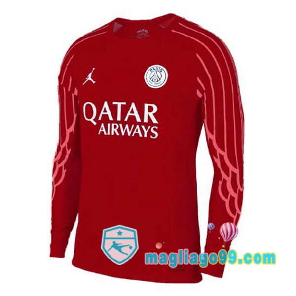Magliago - Passione Maglie Thai Affidabili Basso Costo Online Shop | Maglia Paris PSG Portiere Maniche Lunghe Rosso 2024/2025