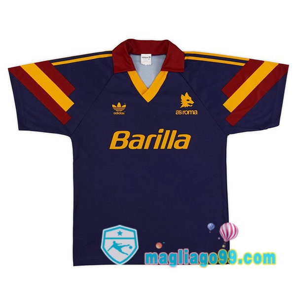 Magliago - Passione Maglie Thai Affidabili Basso Costo Online Shop | Maglia Storica AS Roma Retro Terza Blu Royal 1991-1992
