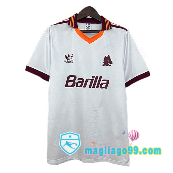 Magliago - Passione Maglie Thai Affidabili Basso Costo Online Shop | Maglia Storica AS Roma Retro Seconda Bianco 1992-1994