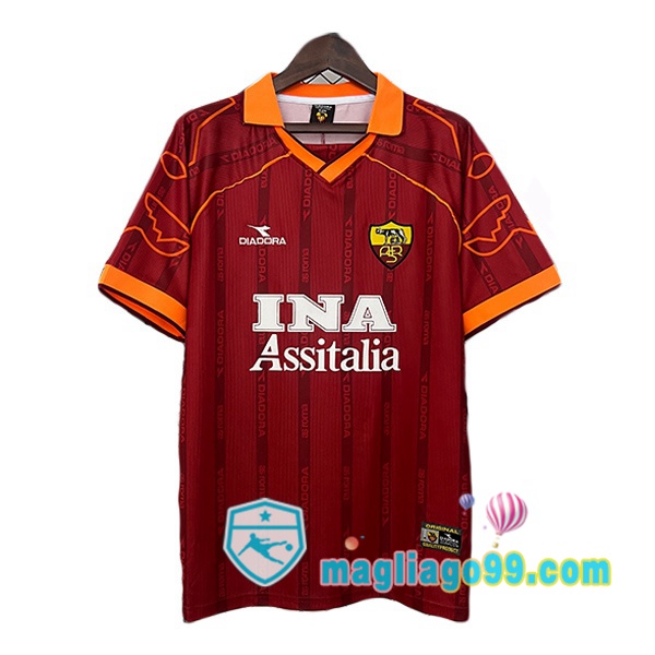 Magliago - Passione Maglie Thai Affidabili Basso Costo Online Shop | Maglia Storica AS Roma Retro Prima Rosso 1999-2000