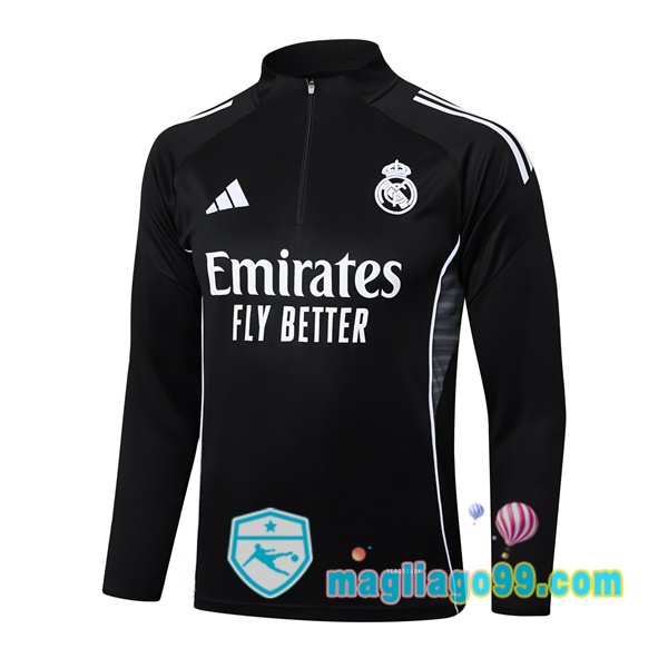 Magliago - Passione Maglie Thai Affidabili Basso Costo Online Shop | Felpa Calcio Real Madrid Nero 2025/2026