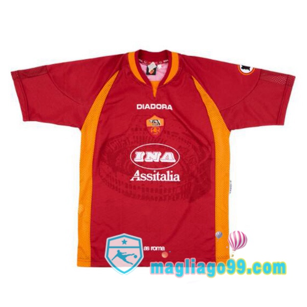 Magliago - Passione Maglie Thai Affidabili Basso Costo Online Shop | Maglia Storica AS Roma Retro Prima Rosso 1997-1998