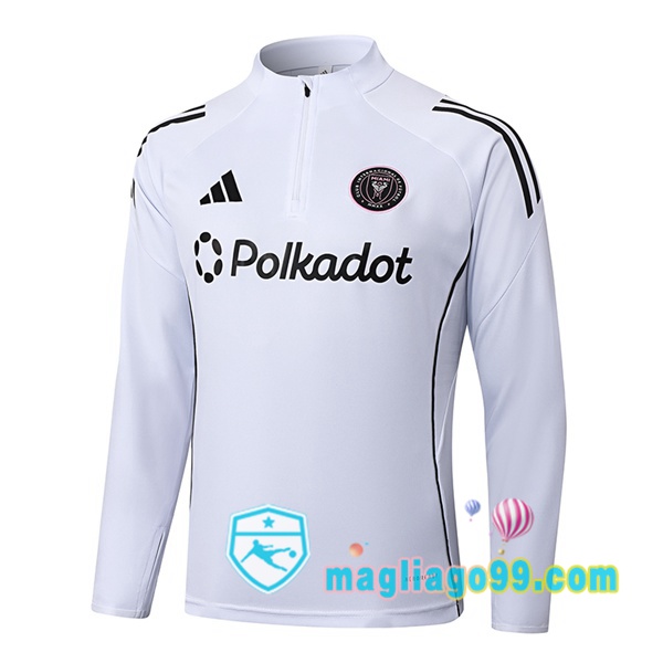 Magliago - Passione Maglie Thai Affidabili Basso Costo Online Shop | Felpa Calcio Inter Miami CF Bianco 2025/2026