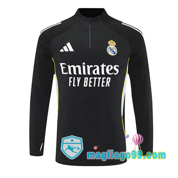 Magliago - Passione Maglie Thai Affidabili Basso Costo Online Shop | Felpa Calcio Real Madrid Nero 2025/2026