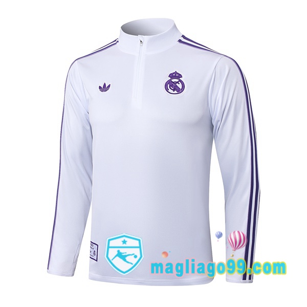 Magliago - Passione Maglie Thai Affidabili Basso Costo Online Shop | Felpa Calcio Real Madrid Bianco 2025/2026
