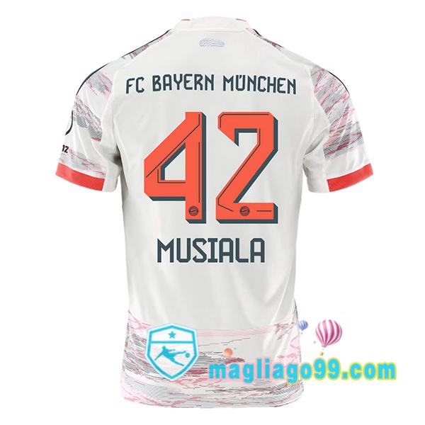Magliago - Passione Maglie Thai Affidabili Basso Costo Online Shop | Maglia Bayern Monaco (Musiala 42) Seconda Bianco 2025/2026
