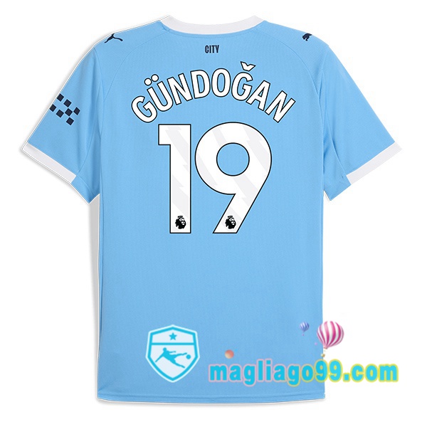 Magliago - Passione Maglie Thai Affidabili Basso Costo Online Shop | Maglia Manchester City (Ilkay Gündoğan 19) Prima Blu 2025/2026