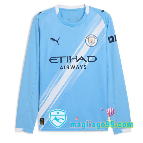 Magliago - Passione Maglie Thai Affidabili Basso Costo Online Shop | Maglia Manchester City Prima Maniche Lunghe Blu 2025/2026