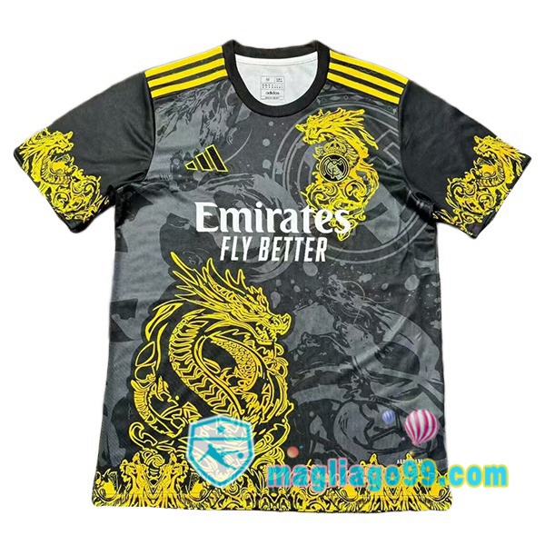 Magliago - Passione Maglie Thai Affidabili Basso Costo Online Shop | Maglia Real Madrid Edizione Speciale Nero Giallo 2025/2026