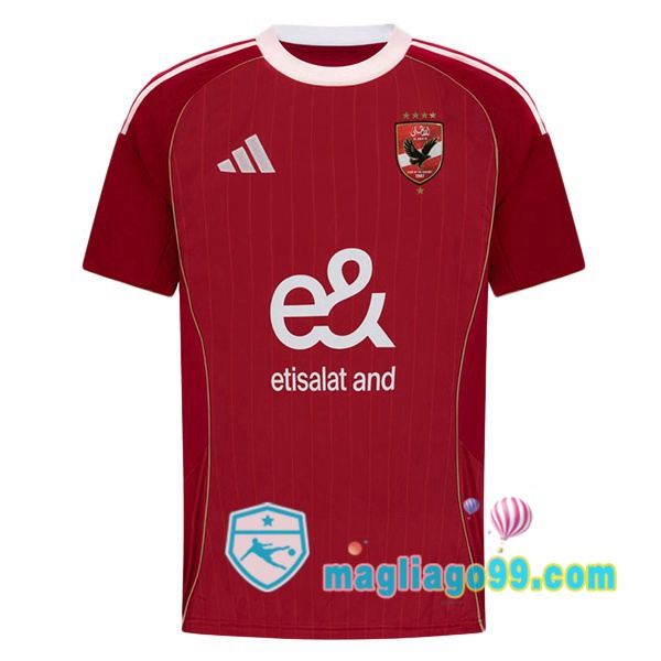 Magliago - Passione Maglie Thai Affidabili Basso Costo Online Shop | Maglia Al Ahly Prima Rosso 2025/2026