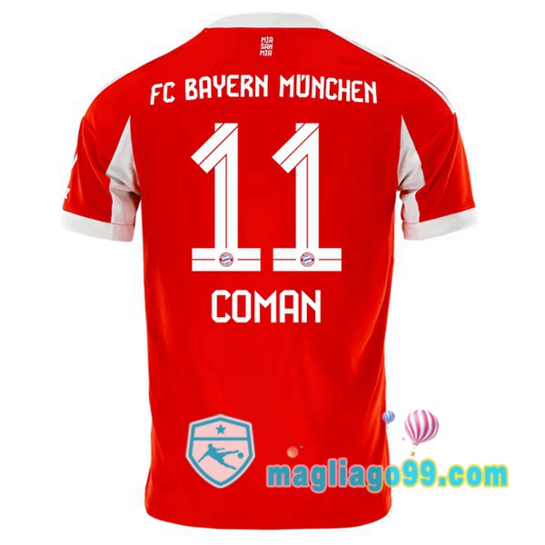 Magliago - Passione Maglie Thai Affidabili Basso Costo Online Shop | Maglia Bayern Monaco (Coman 11) Prima Rosso 2025/2026