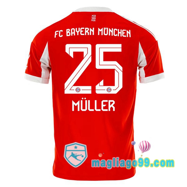 Magliago - Passione Maglie Thai Affidabili Basso Costo Online Shop | Maglia Bayern Monaco (Müller 25) Prima Rosso 2025/2026