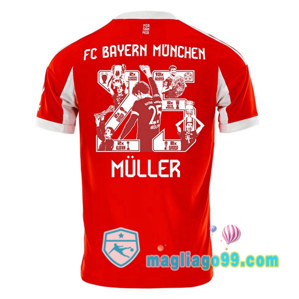 Magliago - Passione Maglie Thai Affidabili Basso Costo Online Shop | Maglia Bayern Monaco (Müller 25) Prima Edizione Speciale Rosso 2025/2026
