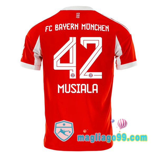 Magliago - Passione Maglie Thai Affidabili Basso Costo Online Shop | Maglia Bayern Monaco (Musiala 42) Prima Rosso 2025/2026
