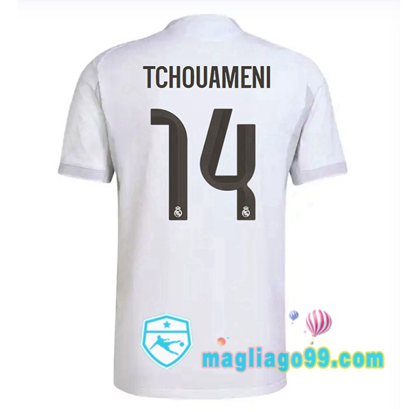 Magliago - Passione Maglie Thai Affidabili Basso Costo Online Shop | Maglia Real Madrid (Tchouameni 14) Prima Bianco 2025/2026
