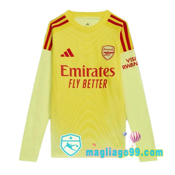 Magliago - Passione Maglie Thai Affidabili Basso Costo Online Shop | Maglia Arsenal Portiere Maniche Lunghe Giallo 2025/2026