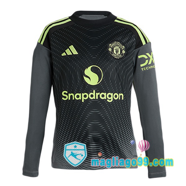 Magliago - Passione Maglie Thai Affidabili Basso Costo Online Shop | Maglia Manchester United Portiere Maniche Lunghe Nero 2025/2026