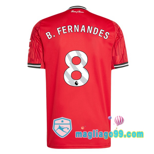 Magliago - Passione Maglie Thai Affidabili Basso Costo Online Shop | Maglia Manchester United (B. FERNANDES 8) Prima Rosso 2025/2026