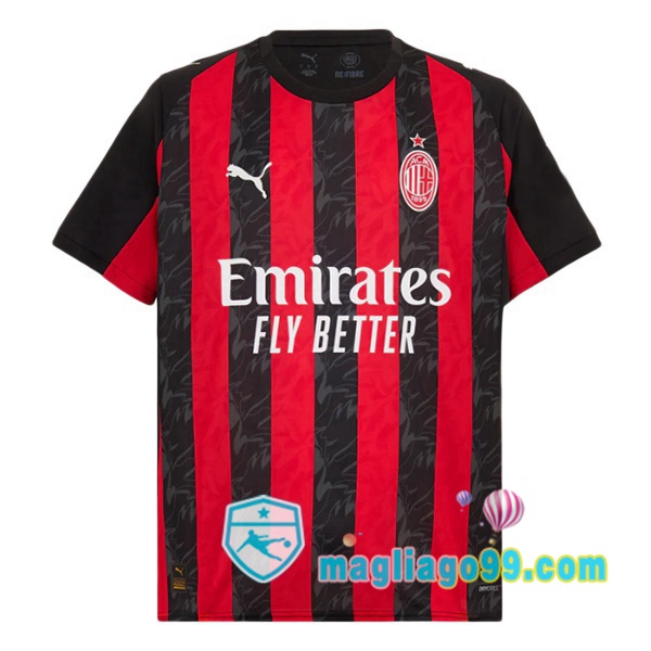 Magliago - Passione Maglie Thai Affidabili Basso Costo Online Shop | Maglia AC Milan Prima Rosso Nero 2025/2026