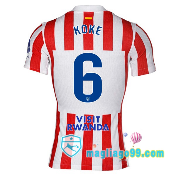 Magliago - Passione Maglie Thai Affidabili Basso Costo Online Shop | Maglia Atletico Madrid (KOKE 6) Prima Rosso 2025/2026