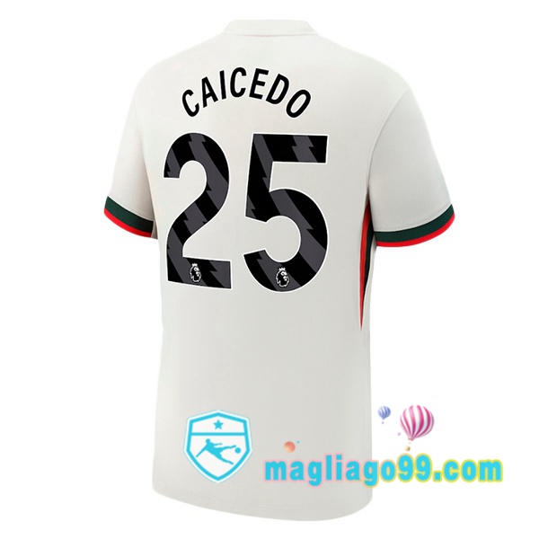 Magliago - Passione Maglie Thai Affidabili Basso Costo Online Shop | Maglia FC Chelsea (Caicedo 25) Seconda Bianco 2025/2026