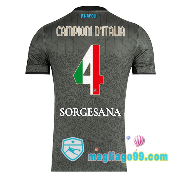Magliago - Passione Maglie Thai Affidabili Basso Costo Online Shop | Maglia SSC Napoli Campioni D'Italia Terza Grigio 2024/2025