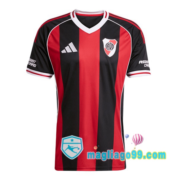 Magliago - Passione Maglie Thai Affidabili Basso Costo Online Shop | Maglia River Plate Seconda Rosso Nero 2025/2026