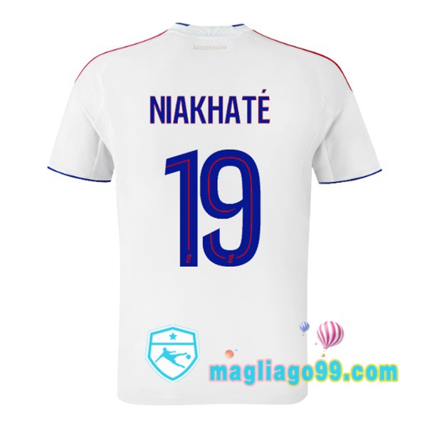 Magliago - Passione Maglie Thai Affidabili Basso Costo Online Shop | Maglia Lyon OL (NIAKHATÉ 19) Prima Bianco 2025/2026