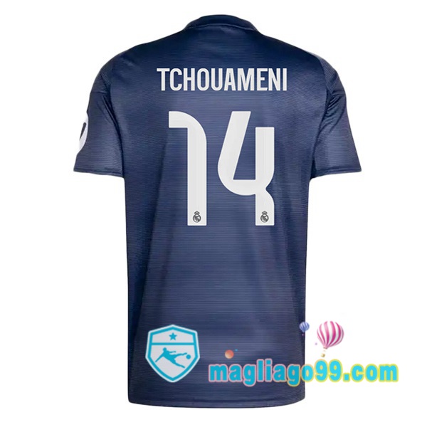 Magliago - Passione Maglie Thai Affidabili Basso Costo Online Shop | Maglia Real Madrid (Tchouameni 14) Seconda Blu Royal 2025/2026