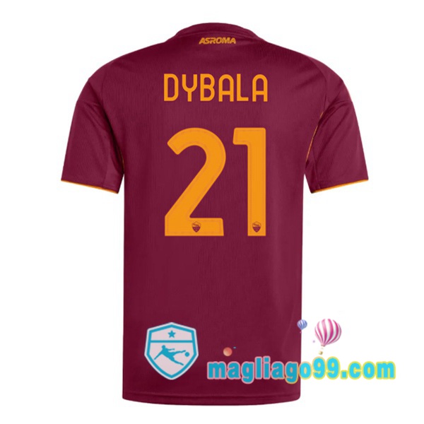 Magliago - Passione Maglie Thai Affidabili Basso Costo Online Shop | Maglia AS Roma (DYBALA 21) Prima Rosso 2025/2026