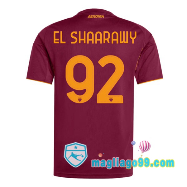 Magliago - Passione Maglie Thai Affidabili Basso Costo Online Shop | Maglia AS Roma (EL SHAARAWY 92) Prima Rosso 2025/2026