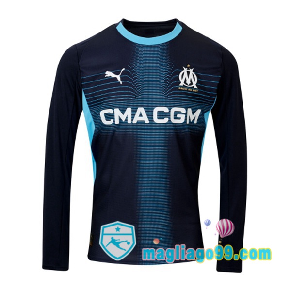 Magliago - Passione Maglie Thai Affidabili Basso Costo Online Shop | Maglia Marsiglia OM Seconda Maniche Lunghe Blu Royal 2025/2026