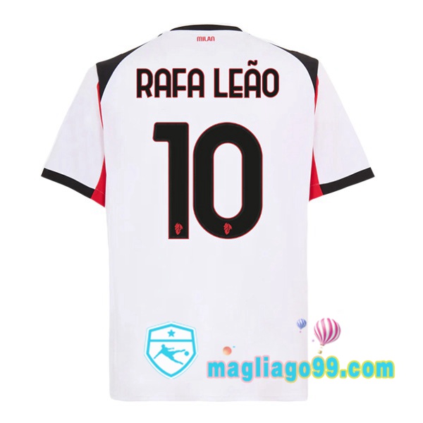 Magliago - Passione Maglie Thai Affidabili Basso Costo Online Shop | Maglia AC Milan (Rafa Leão 10) Seconda Bianco 2025/2026