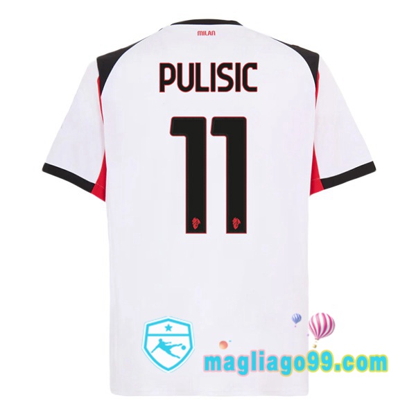 Magliago - Passione Maglie Thai Affidabili Basso Costo Online Shop | Maglia AC Milan (Pulisic 11) Seconda Bianco 2025/2026
