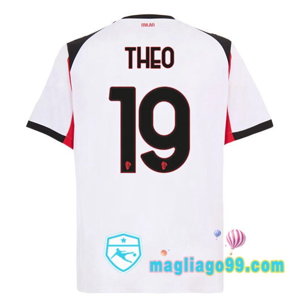 Magliago - Passione Maglie Thai Affidabili Basso Costo Online Shop | Maglia AC Milan (THEO 19) Seconda Bianco 2025/2026