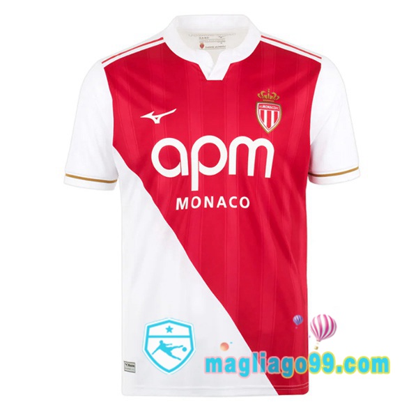 Magliago - Passione Maglie Thai Affidabili Basso Costo Online Shop | Maglia AS Monaco Prima Bianco Rosso 2025/2026