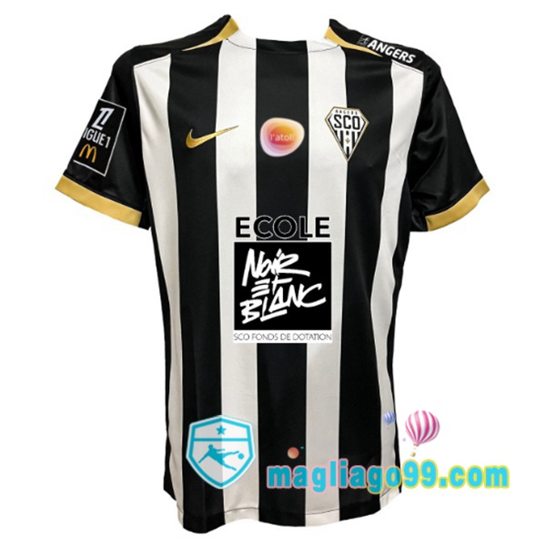 Magliago - Passione Maglie Thai Affidabili Basso Costo Online Shop | Maglia Angers SCO Prima Nero Bianco 2025/2026