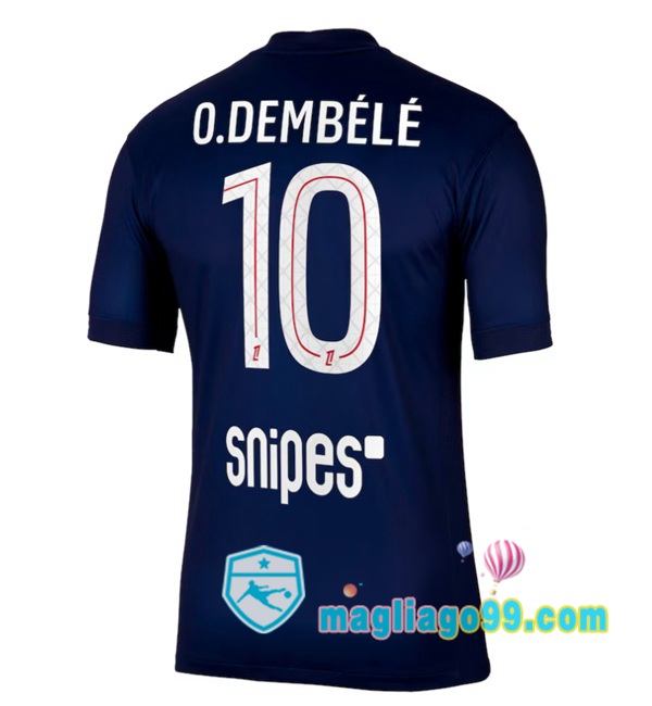 Magliago - Passione Maglie Thai Affidabili Basso Costo Online Shop | Maglia Paris PSG (O. Dembélé 10) Prima Blu Royal 2025/2026