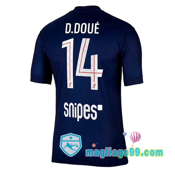 Magliago - Passione Maglie Thai Affidabili Basso Costo Online Shop | Maglia Paris PSG (D. Doué 14) Prima Blu Royal 2025/2026