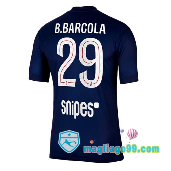 Magliago - Passione Maglie Thai Affidabili Basso Costo Online Shop | Maglia Paris PSG (B.Barcola 29) Prima Blu Royal 2025/2026