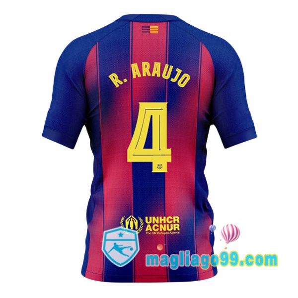 Magliago - Passione Maglie Thai Affidabili Basso Costo Online Shop | Maglia FC Barcellona (R. ARAUJO 4) Prima Blu Rosso 2025/2026