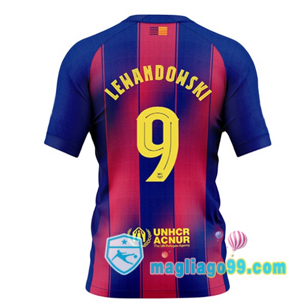 Magliago - Passione Maglie Thai Affidabili Basso Costo Online Shop | Maglia FC Barcellona (LEWANDOWSKI 9) Prima Blu Rosso 2025/2026
