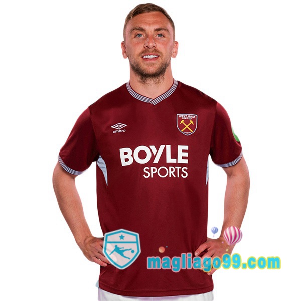 Magliago - Passione Maglie Thai Affidabili Basso Costo Online Shop | Maglia West Ham United Prima Rosso 2025/2026