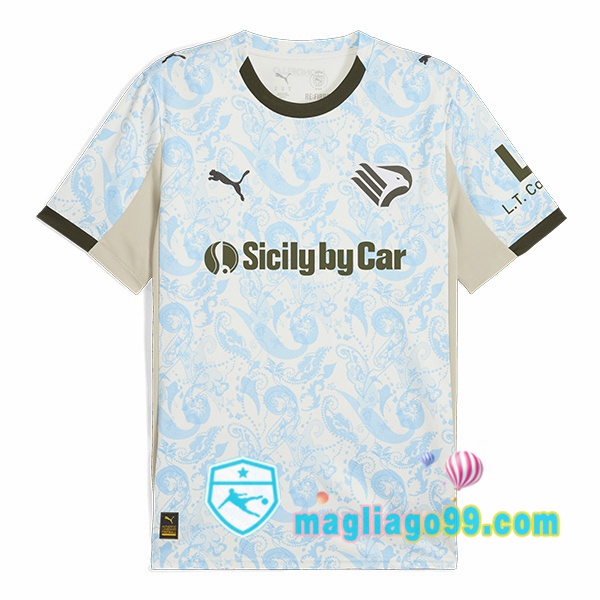 Magliago - Passione Maglie Thai Affidabili Basso Costo Online Shop | Maglia Palermo FC Terza Bianco Blu 2025/2026