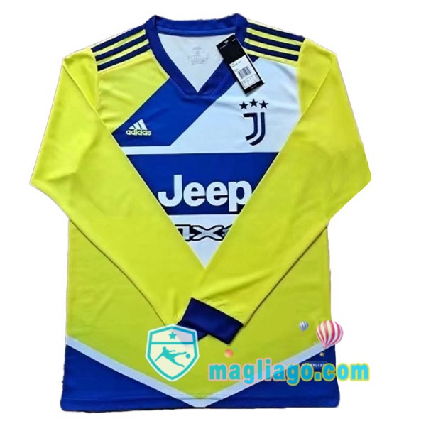 Magliago - Passione Maglie Thai Affidabili Basso Costo Online Shop | Maglia Juventus Terza Maniche Lunghe Giallo Blu 2021/2022