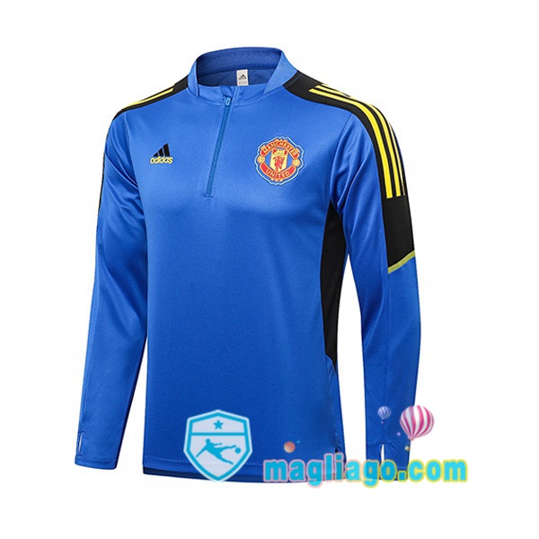 Magliago - Passione Maglie Thai Affidabili Basso Costo Online Shop | Felpa Calcio Manchester United Blu 2021/2022