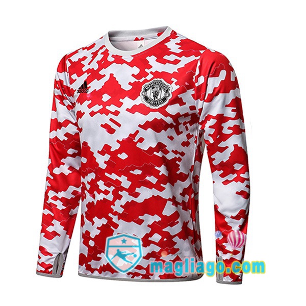 Magliago - Passione Maglie Thai Affidabili Basso Costo Online Shop | Felpa Calcio Manchester United Rosso Bianco 2021/2022