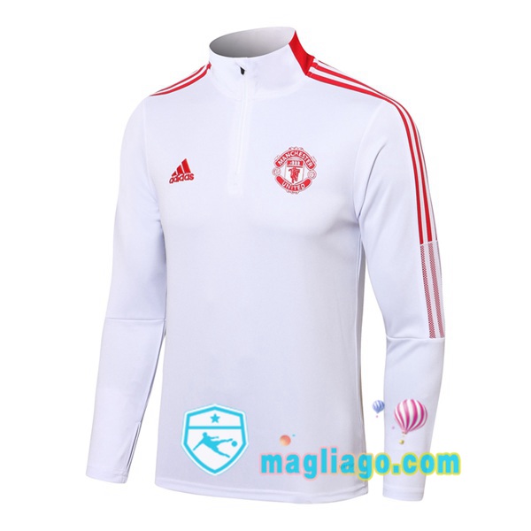 Magliago - Passione Maglie Thai Affidabili Basso Costo Online Shop | Felpa Calcio Manchester United Bianco 2021/2022