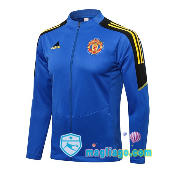 Magliago - Passione Maglie Thai Affidabili Basso Costo Online Shop | Giacca Calcio Manchester United Blu 2021/2022