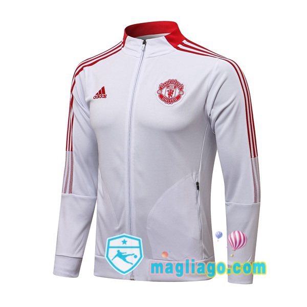 Magliago - Passione Maglie Thai Affidabili Basso Costo Online Shop | Giacca Calcio Manchester United Bianco 2021/2022